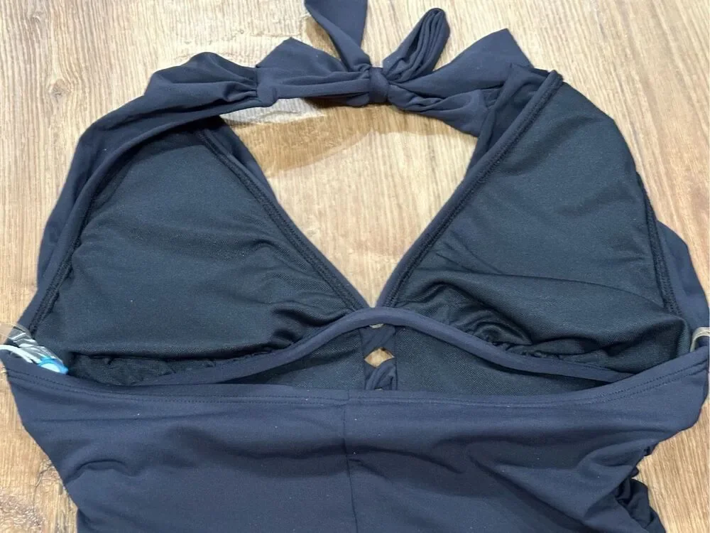 Bleu Rod NWT size 4 black swimsuit one piece